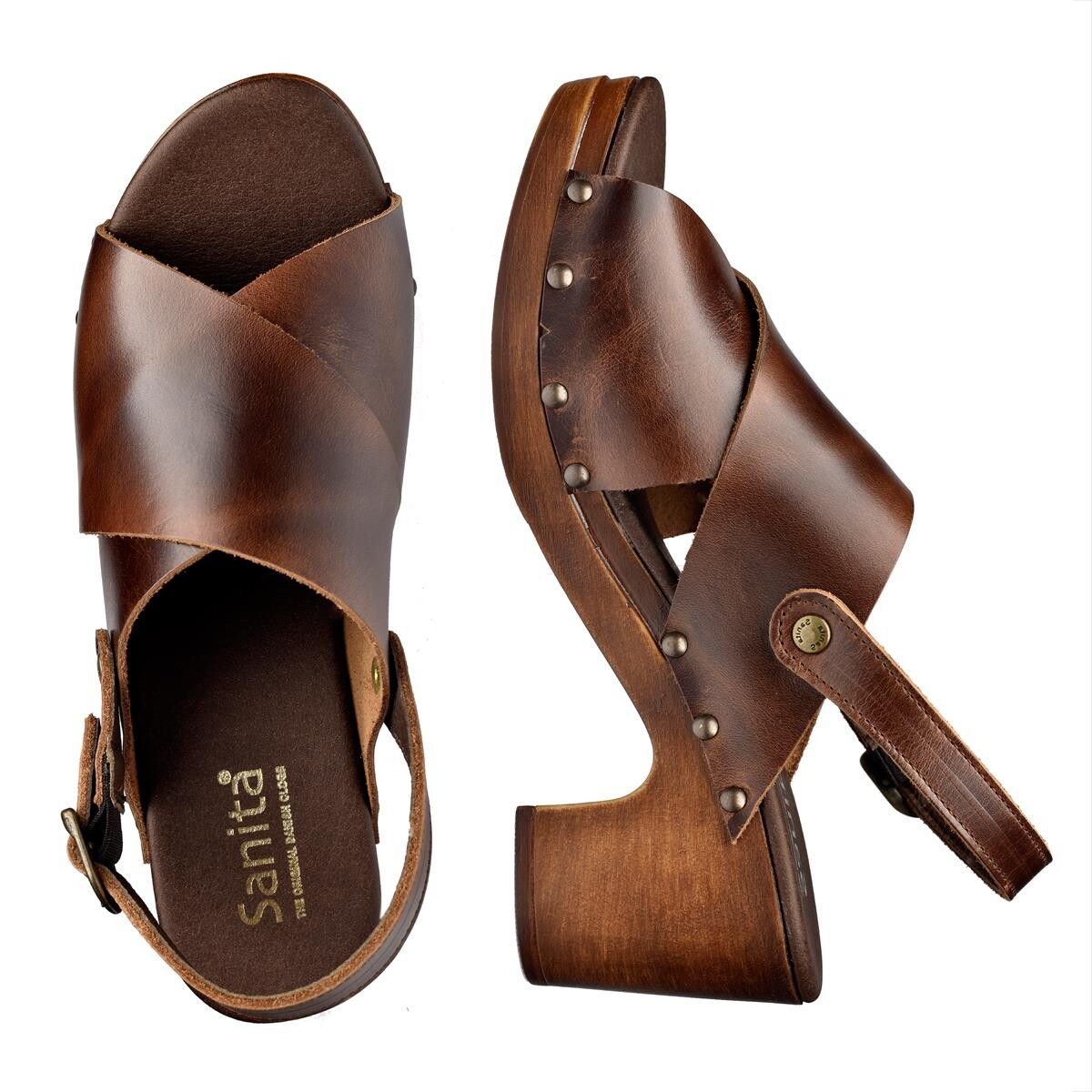 Sanita Non Wood Sia Sandal Brun, Størrelse: 35, Dame