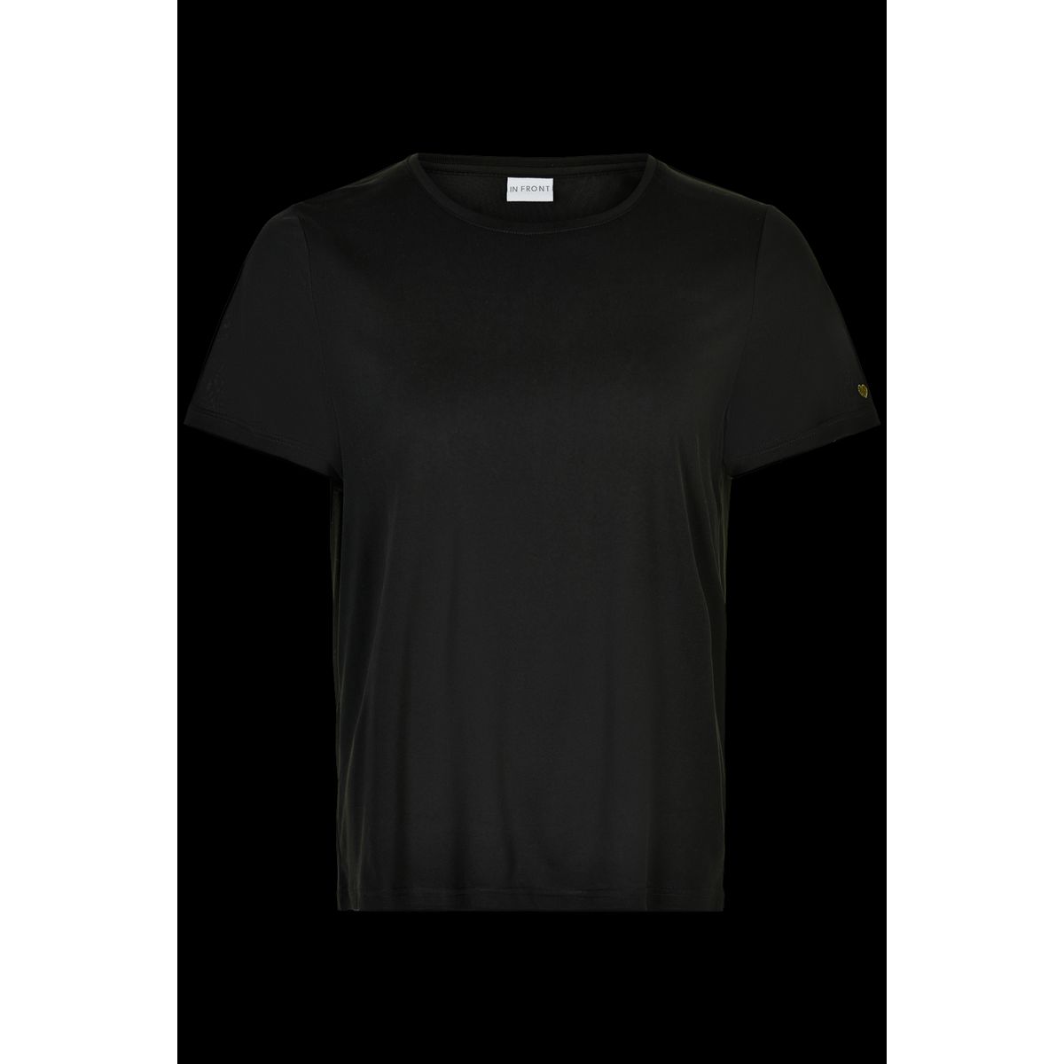 IN FRONT Nina T-shirt, Farve: Black, Størrelse: XL, Dame