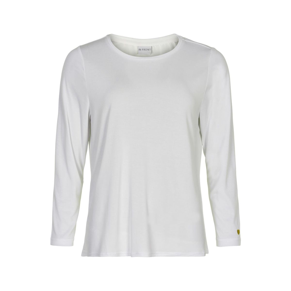 IN FRONT Nina T-shirt, Farve: Crystal White, Størrelse: L, Dame