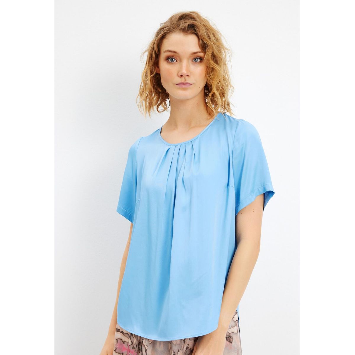 IN FRONT Roza Bluse, Farve: Light Blue, Størrelse: XL, Dame