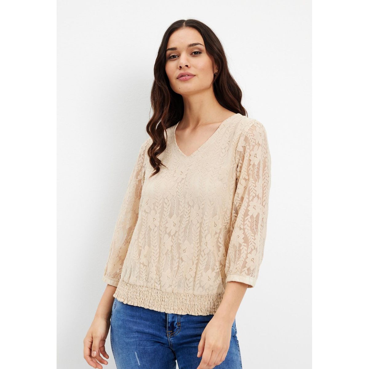 IN FRONT Hella Bluse, Farve: Sand, Størrelse: XL, Dame