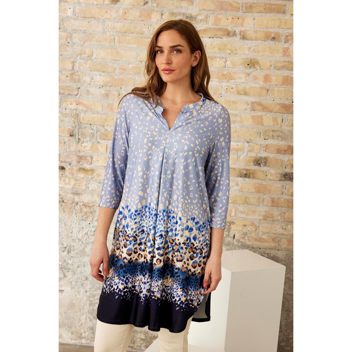 IN FRONT Maracol Tunic, Farve: Blue, Størrelse: M, Dame