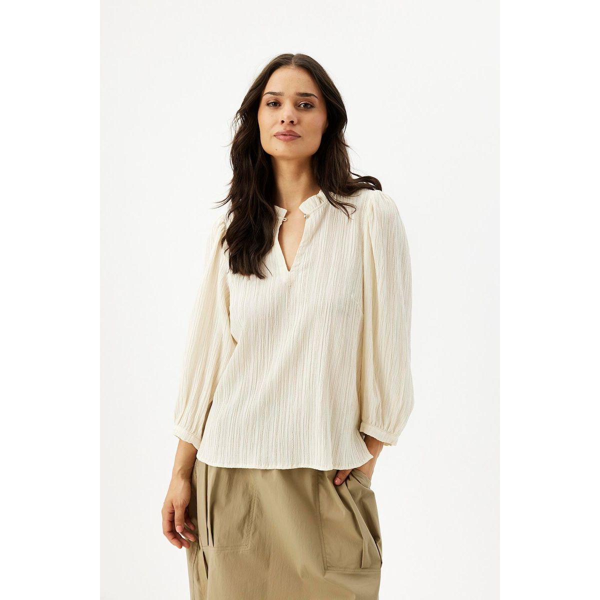 IN FRONT Tove Bluse, Farve: Off White, Størrelse: XL, Dame