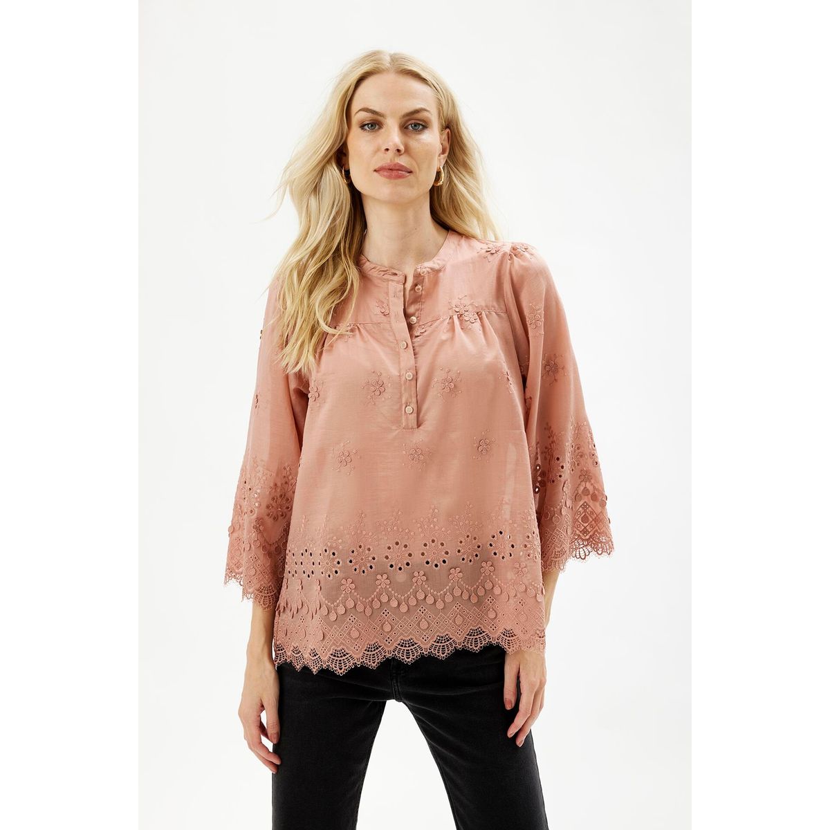 IN FRONT Esme Bluse, Farve: Rose, Størrelse: XL, Dame