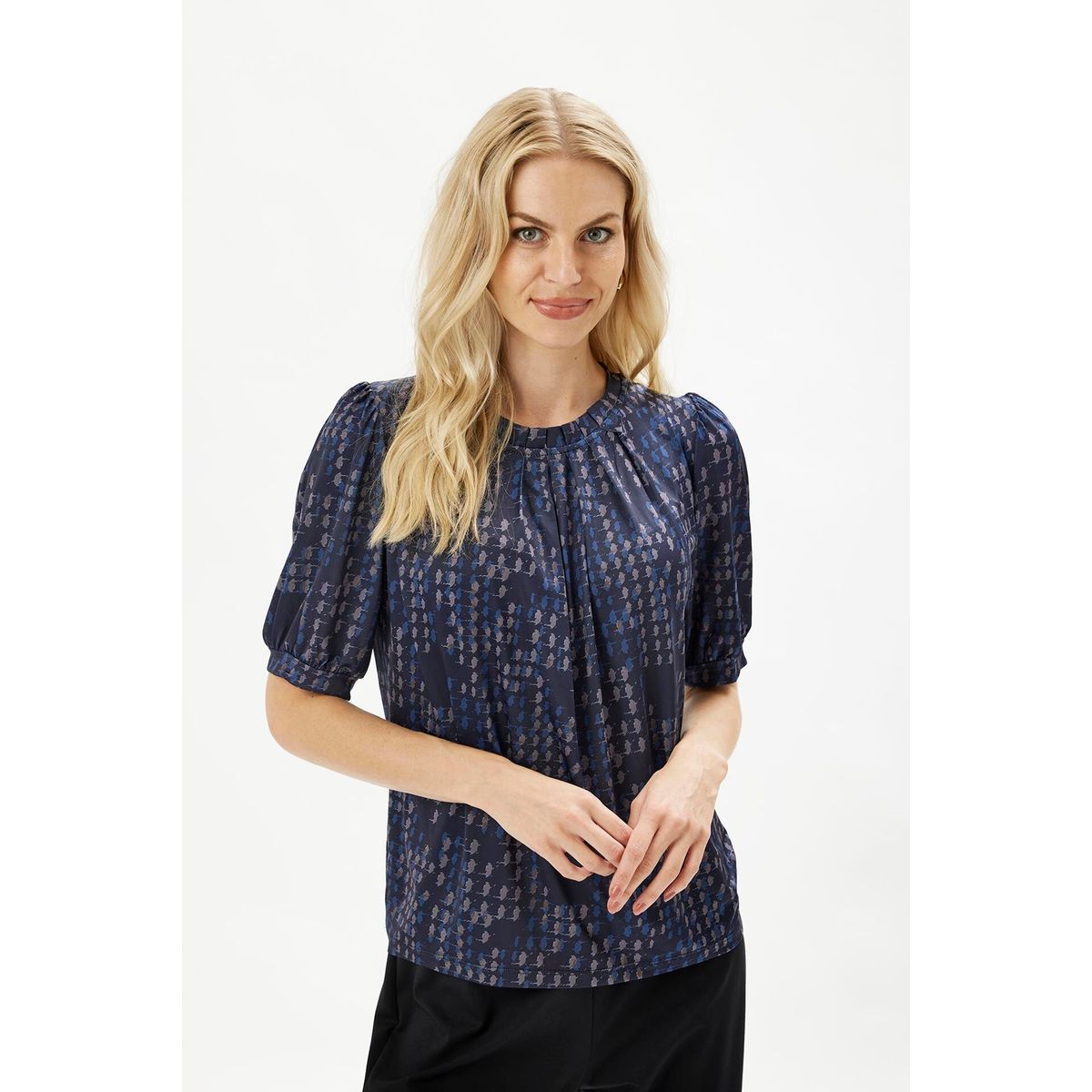 IN FRONT Grazia Bluse, Farve: Blue, Størrelse: XL, Dame