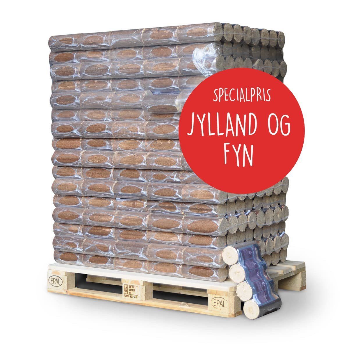 Deluxe Bøgebriketter Premium 960 kg - Levering til JYLLAND / FYN