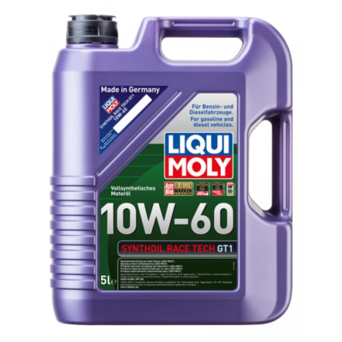 10W60 Motorolie Liqui moly, Synthoil Race Tech GT1 i 5l dunk