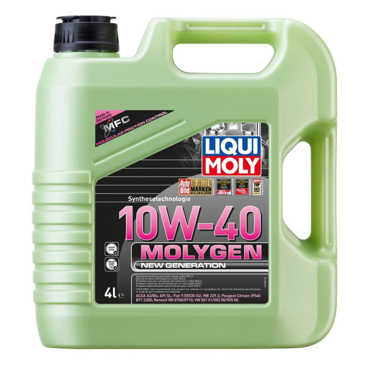 10W40 Molygen New generation motorolie fra Liqui Moly, i 4l dunk