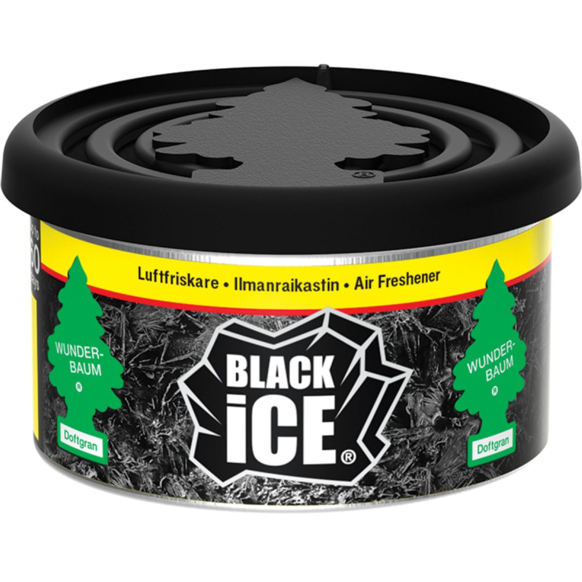 Black Ice / Black Classic duftdåse / Fiber Can fra Wunderbaum