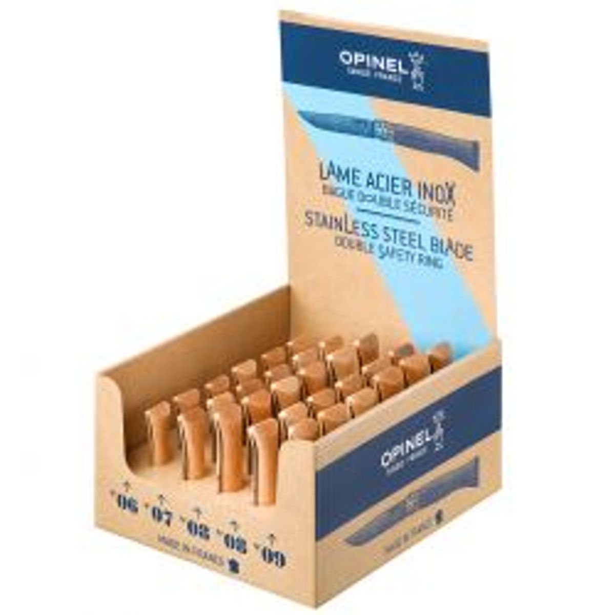 Opinel Displ P30 Rustfri, bøg N6/7/8/9