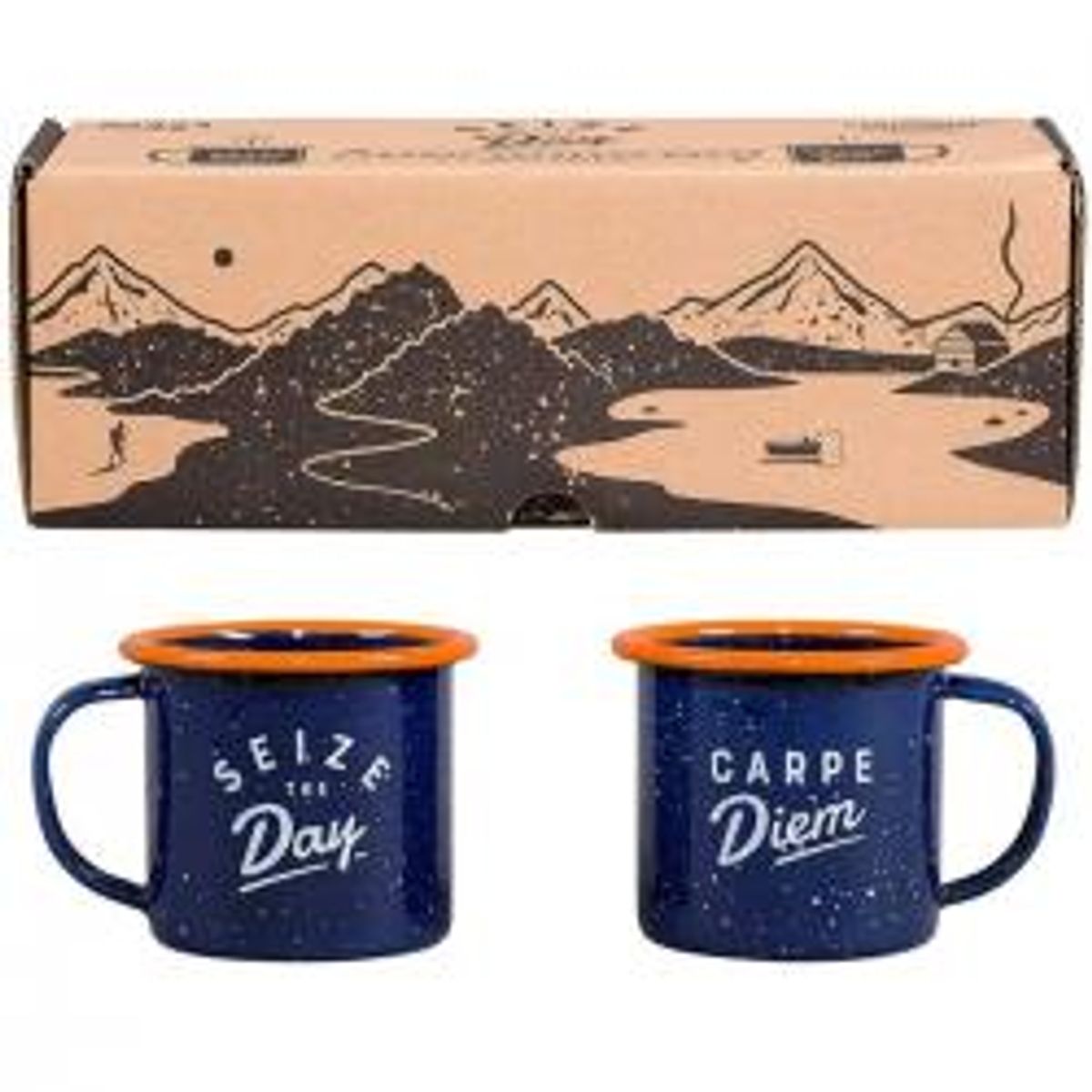 Enamel Espresso Set Blue