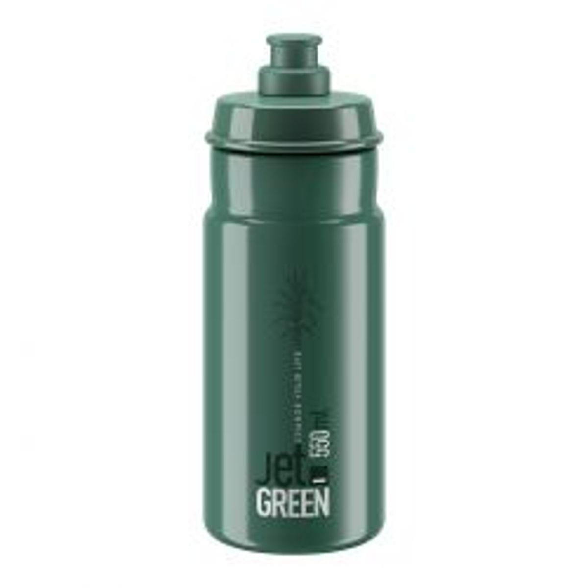 Elite Bottle Jet Green Dark Gr White Logo 550ml - Drikkeflaske