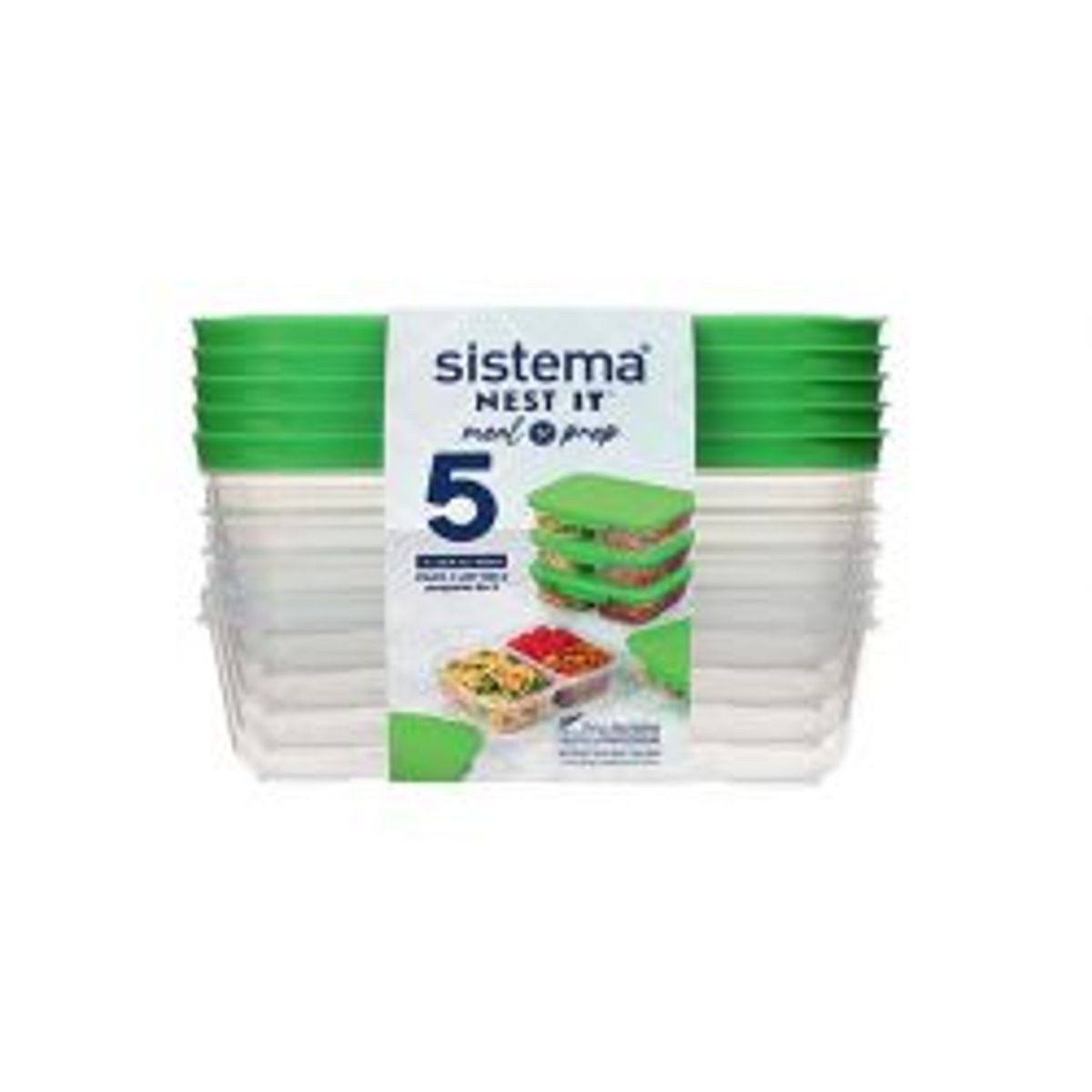 Sistema Meal Prep 5-pack 870 Ml - Tilbehør til køkken