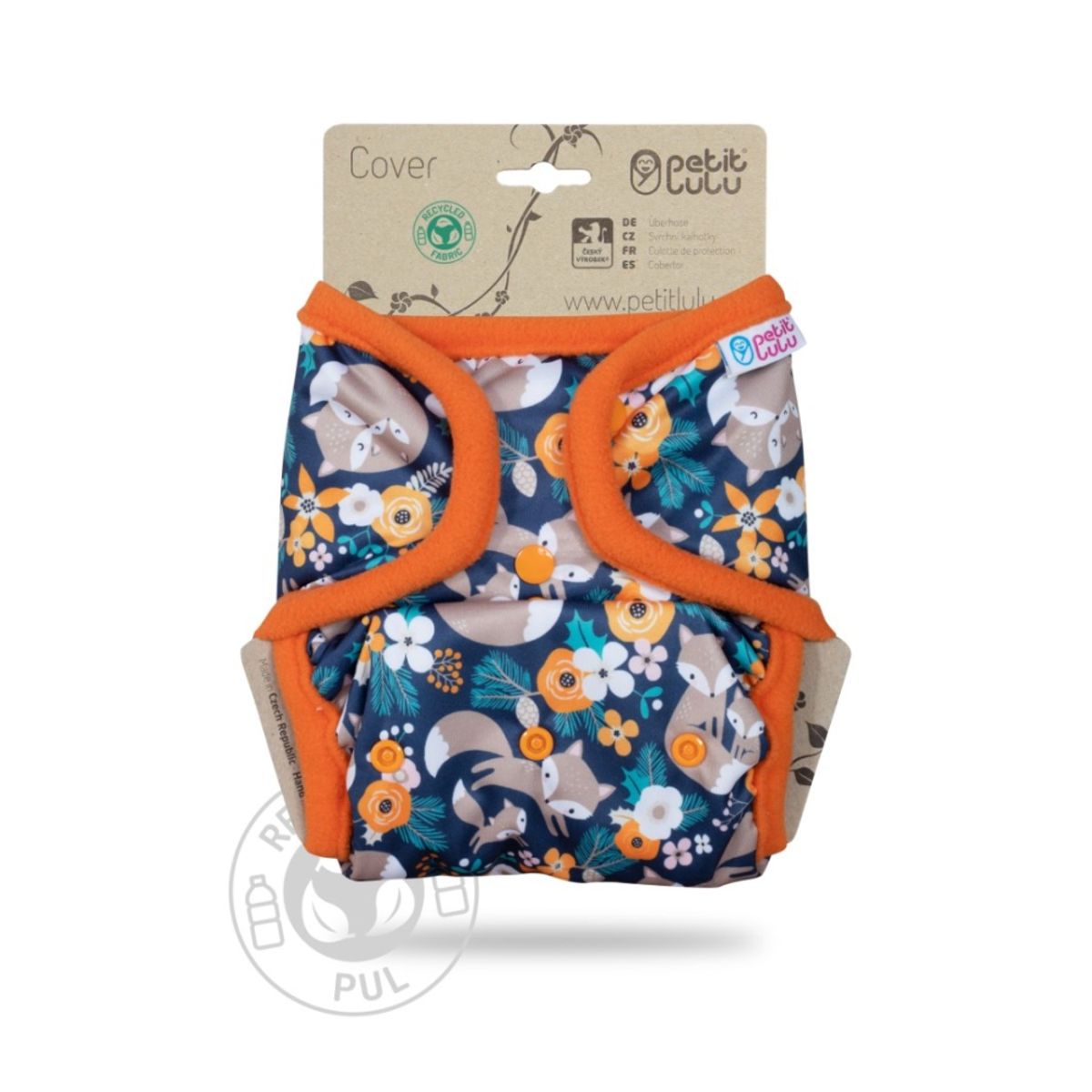 Petit Lulu onesize cover - trykknapper - fox family