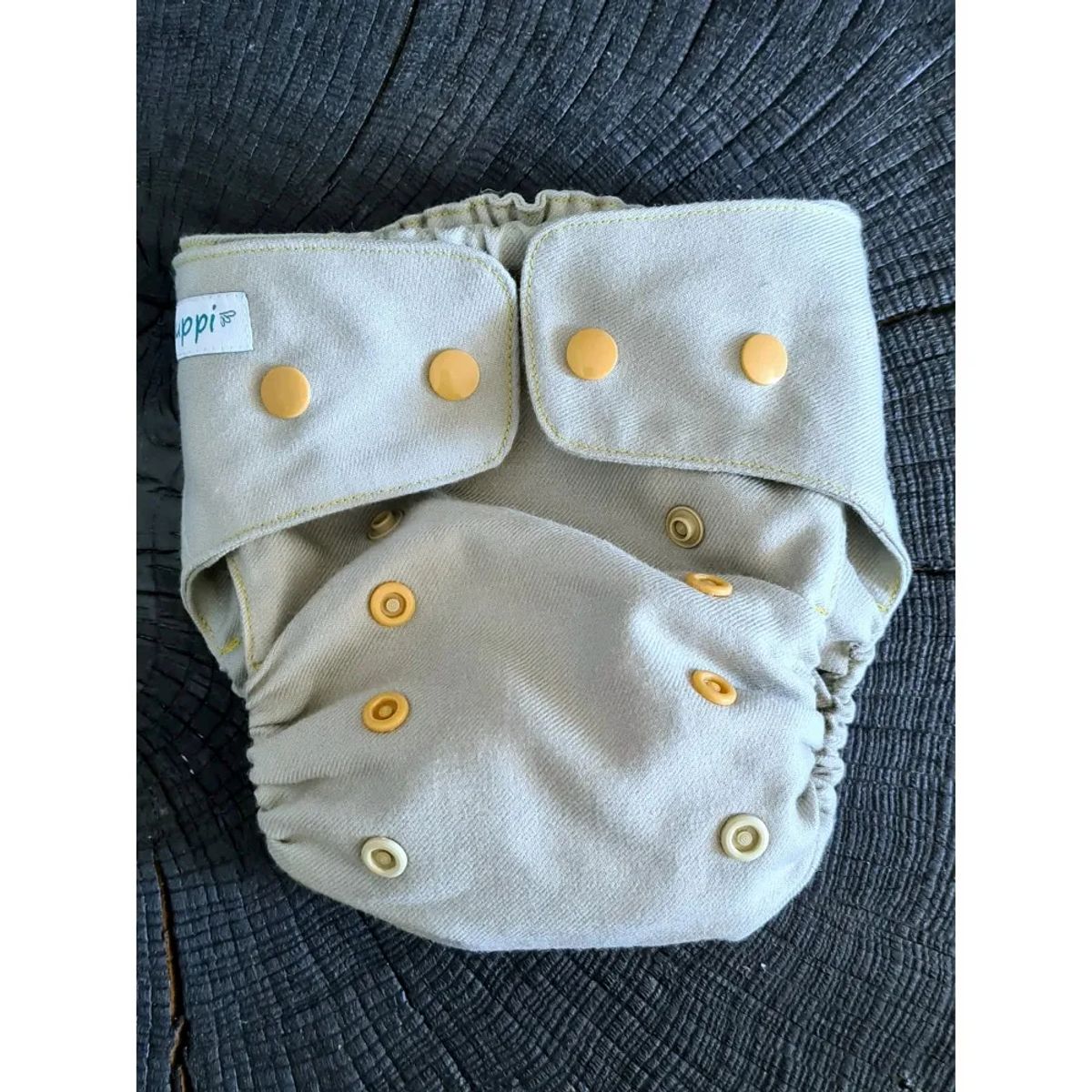 Puppi cover i merinould - grey sand - knapper - vælg størrelse - størrelse Onesize