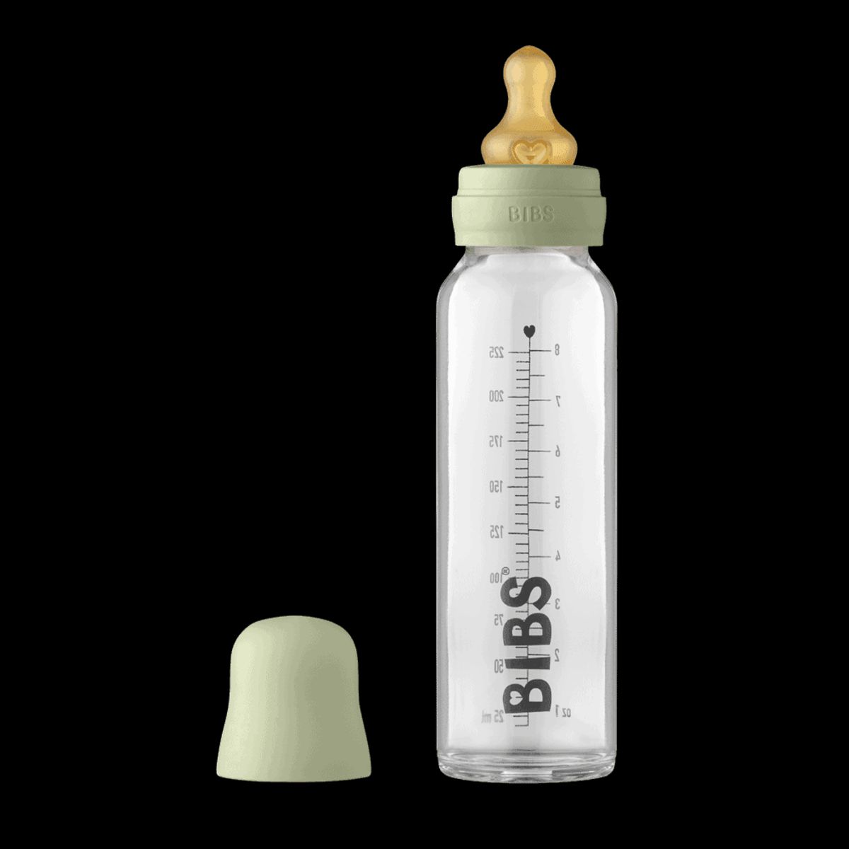 Bibs Glassutteflaske - Latex 225ml Sage