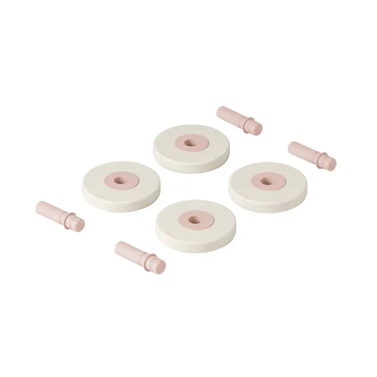 Modu 4 x Foam wheels Sand Grey / Soft Rose