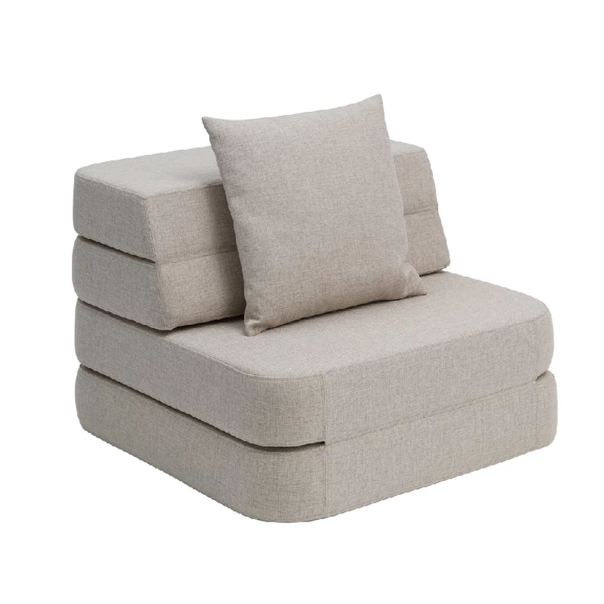 by Klipklap 3 Fold Sofa Single Soft - Flere Farver - Beige w. Sand