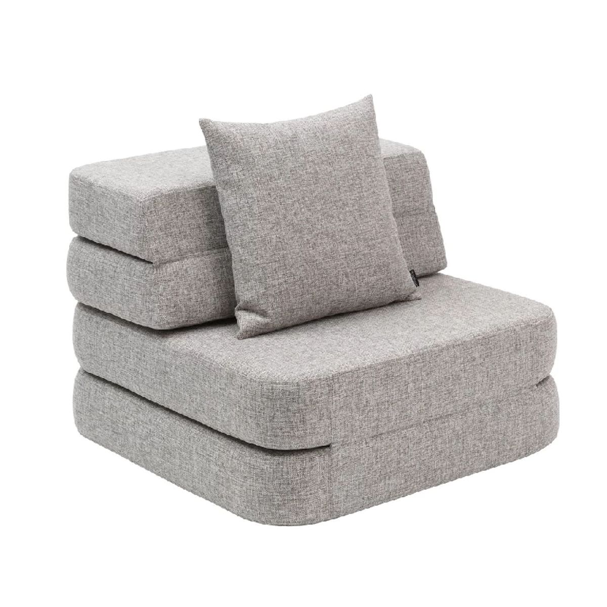 by Klipklap 3 Fold Sofa Single Soft - Flere Farver - Multi Grey w. Grey