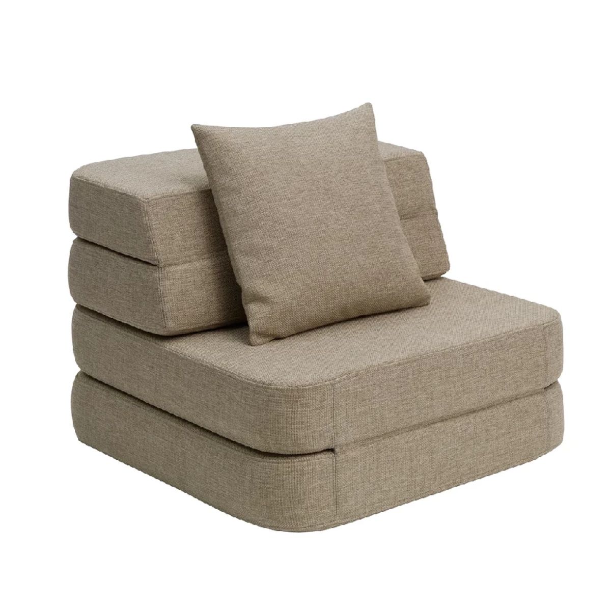 by Klipklap 3 Fold Sofa Single - Flere Farver - Sand w. Sand