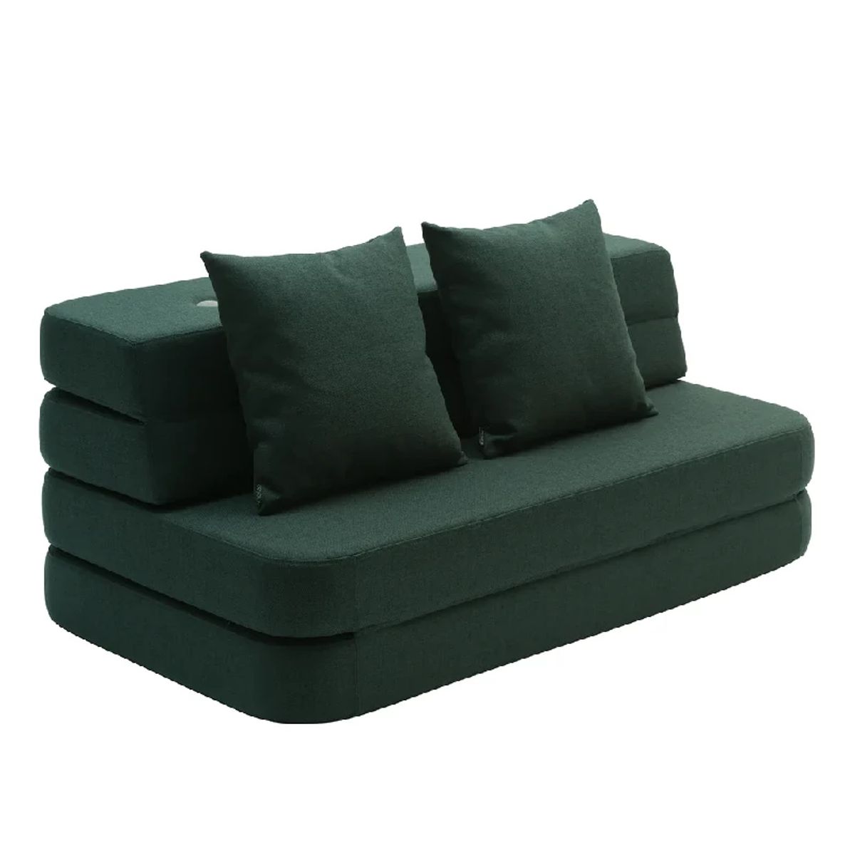 by Klipklap 3 Fold Sofa - Flere Farver - Deep Green w. Light Green