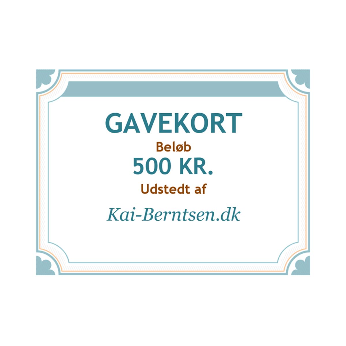 Gavekort på 500 kr.