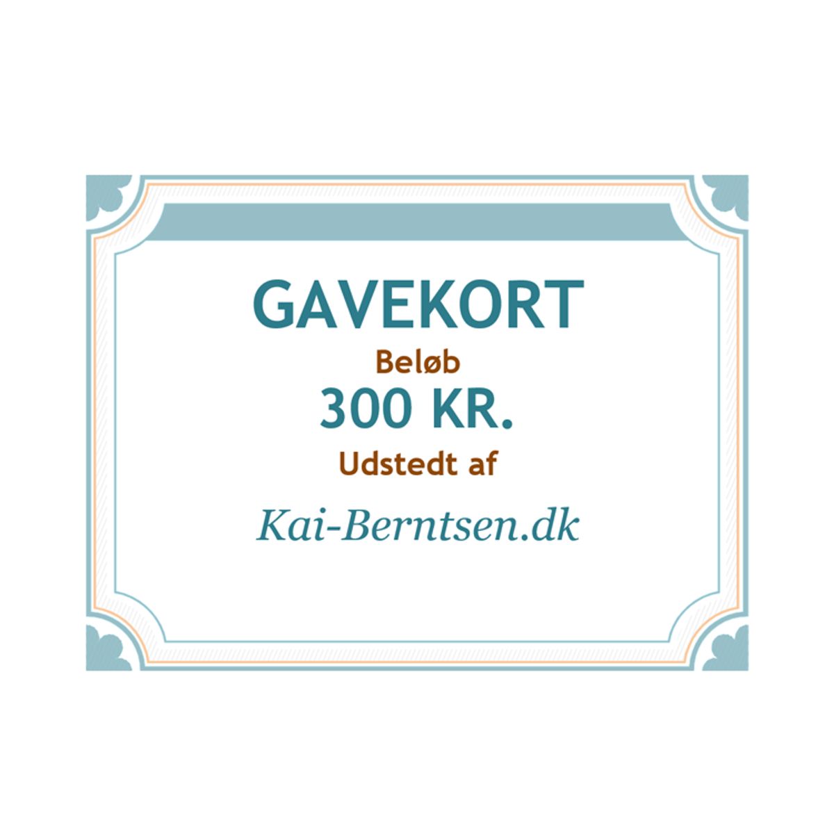 Gavekort på 300 kr.