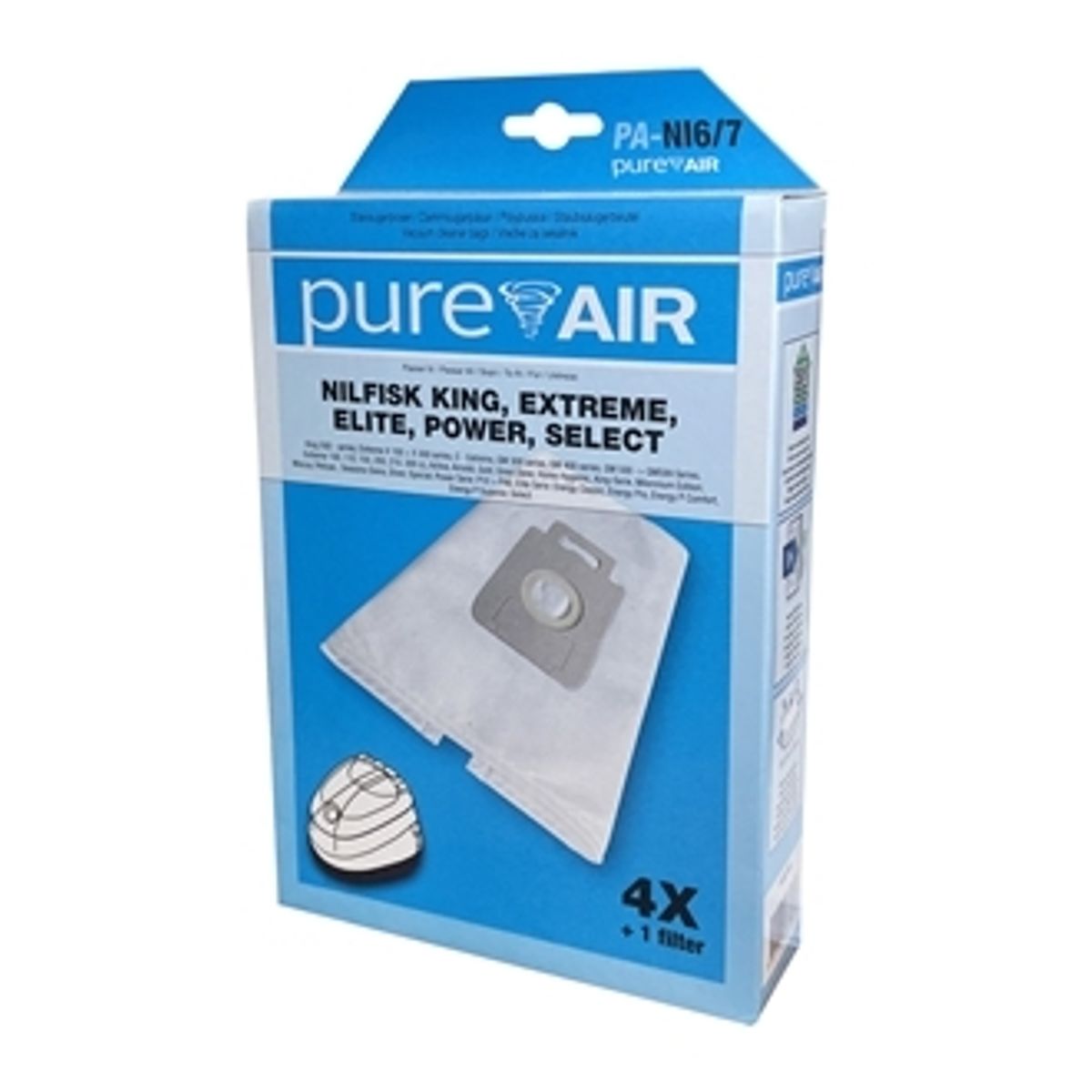 PureAir NI6/7 Nilfisk king/extreme/power/select støvsugerposer