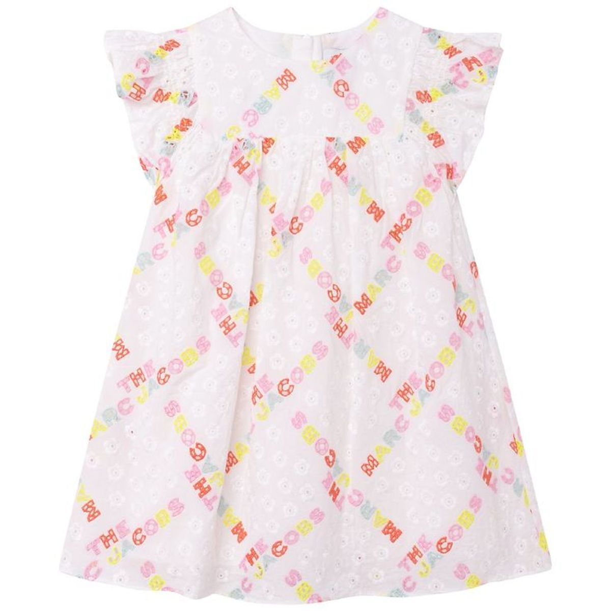 Little Marc Jacobs Kjole - The Babydoll Dress - Hawaii - Hvid/Pa