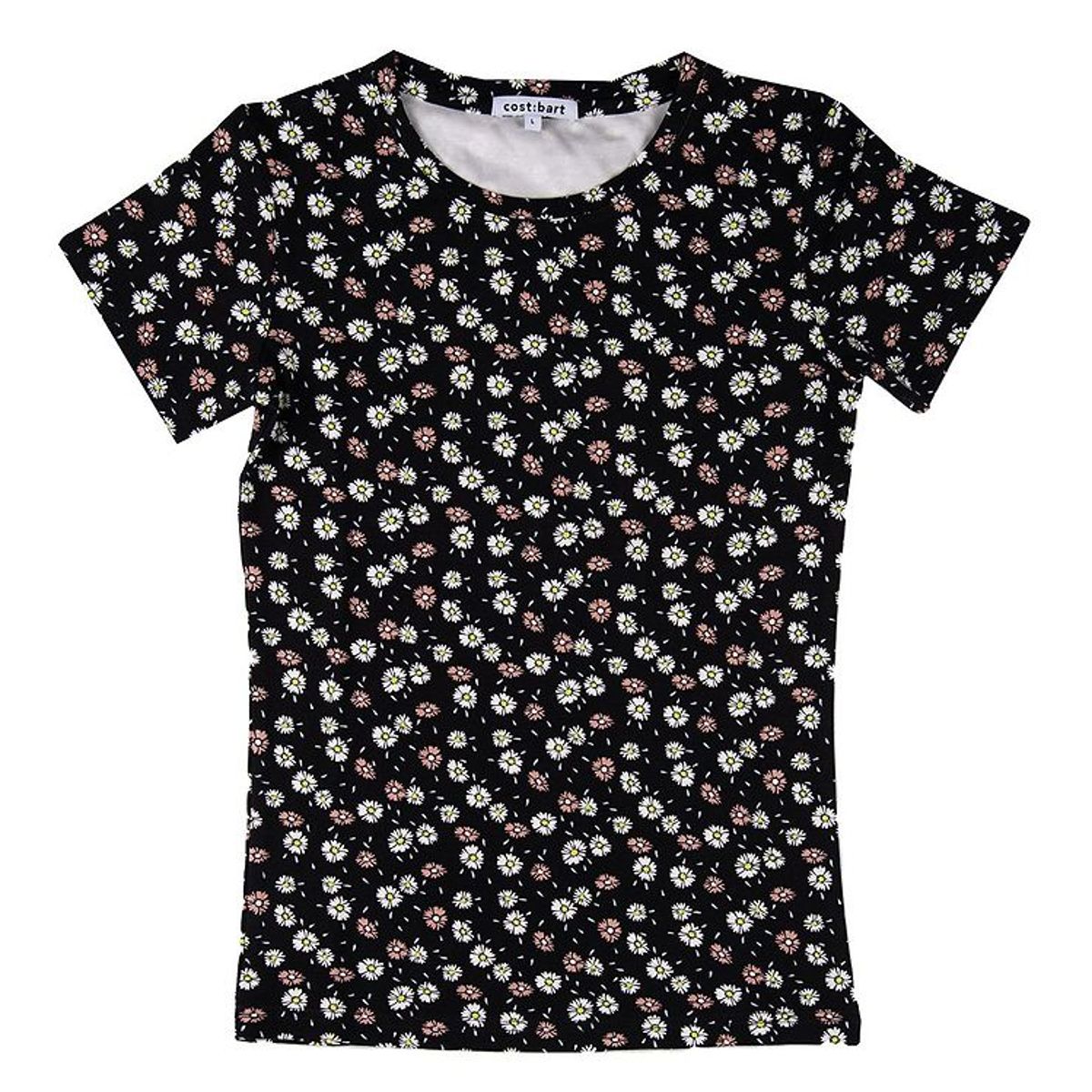 Cost:Bart T-shirt - Rosita - Sort m. Blomster