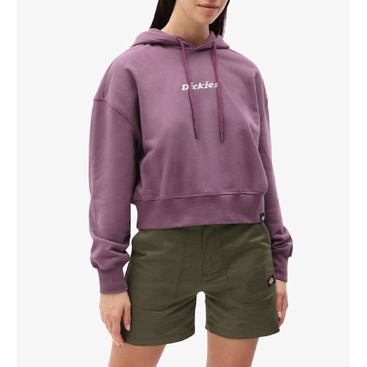 Dickies Hættetrøje - Cropped - Loretto - Purple Gumdrop