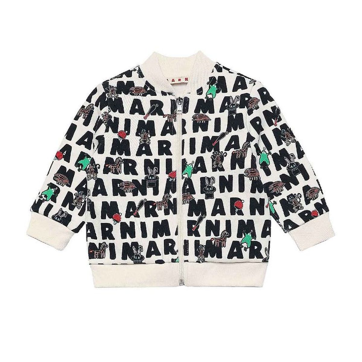 Marni Cardigan - Off-White m. AOP Logo