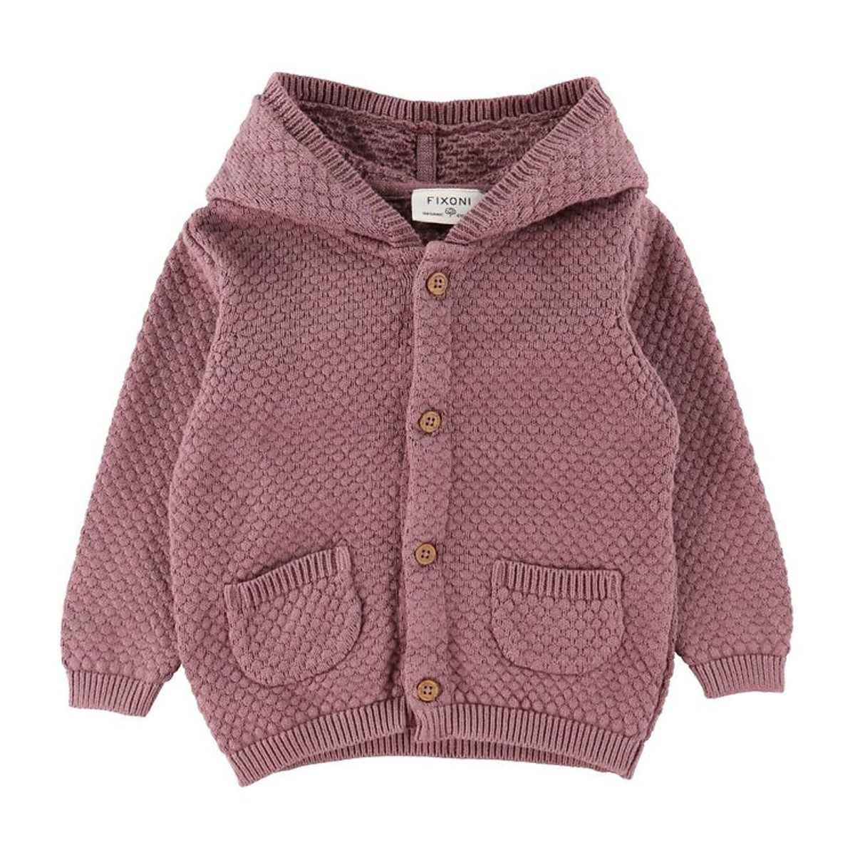 Fixoni Cardigan - Strik - Grape Shake m. Ører