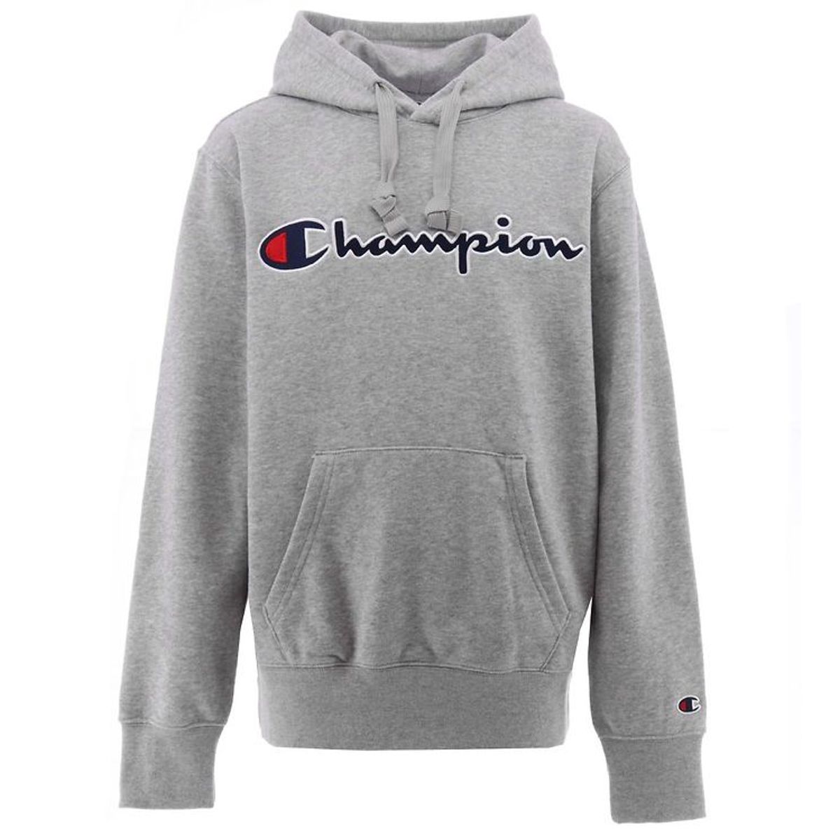 Champion Fashion Hættetrøje - Gråmeleret m. Logo