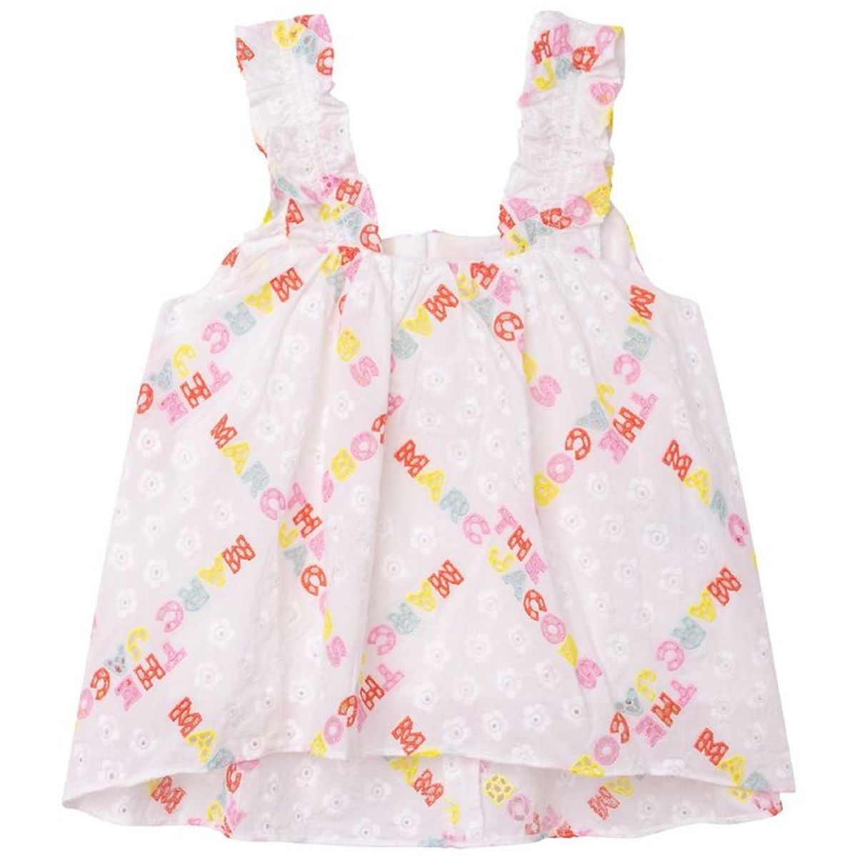 Little Marc Jacobs Top - The Baby Doll Top - Hvid/Pastel m. Blon