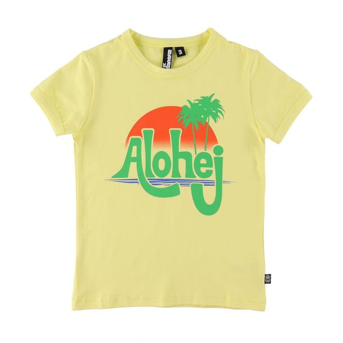 Danefæ T-shirt - DaneRainbow Ringer - Yellow m. Alohej