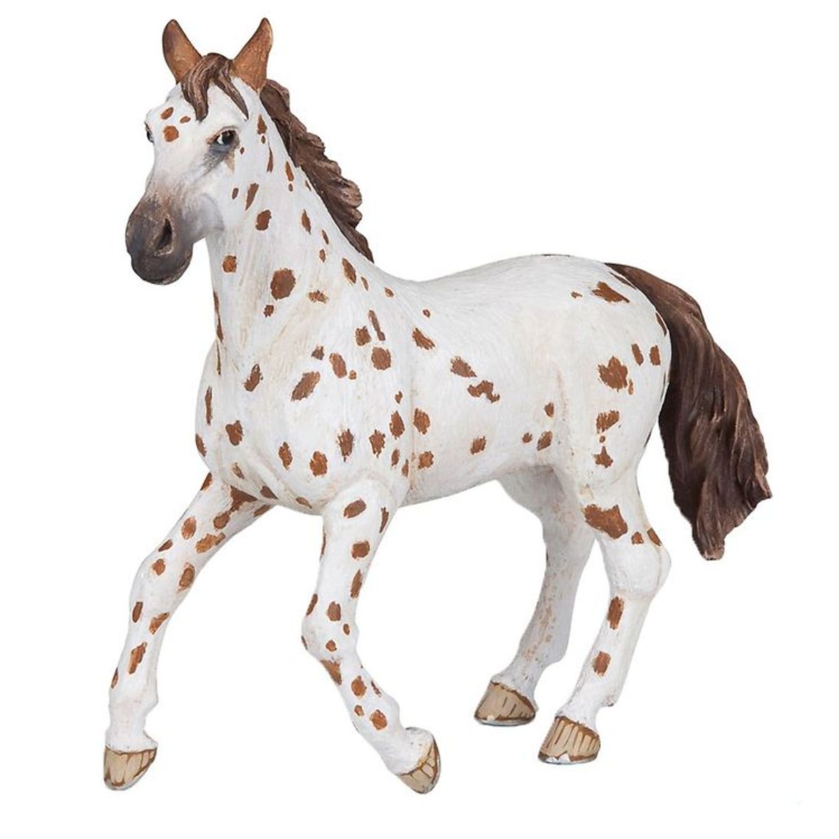 Papo Brun Appaloosa Hest - L: 13 cm