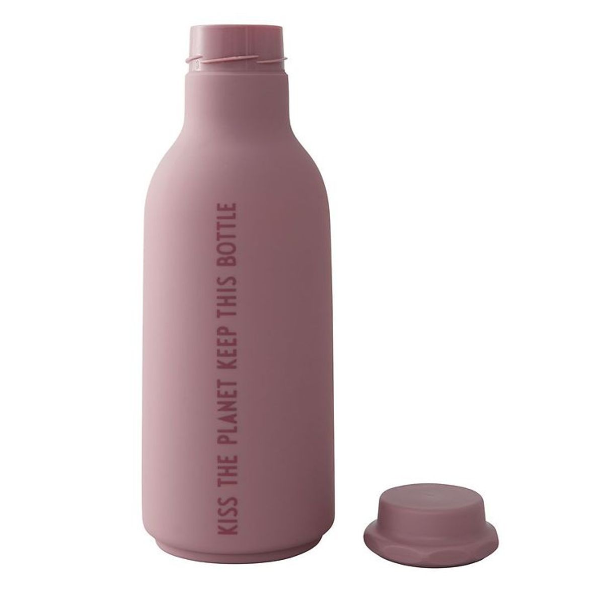 Design Letters Vandflaske - To Go - 500 ml - Rosa m. Tekst