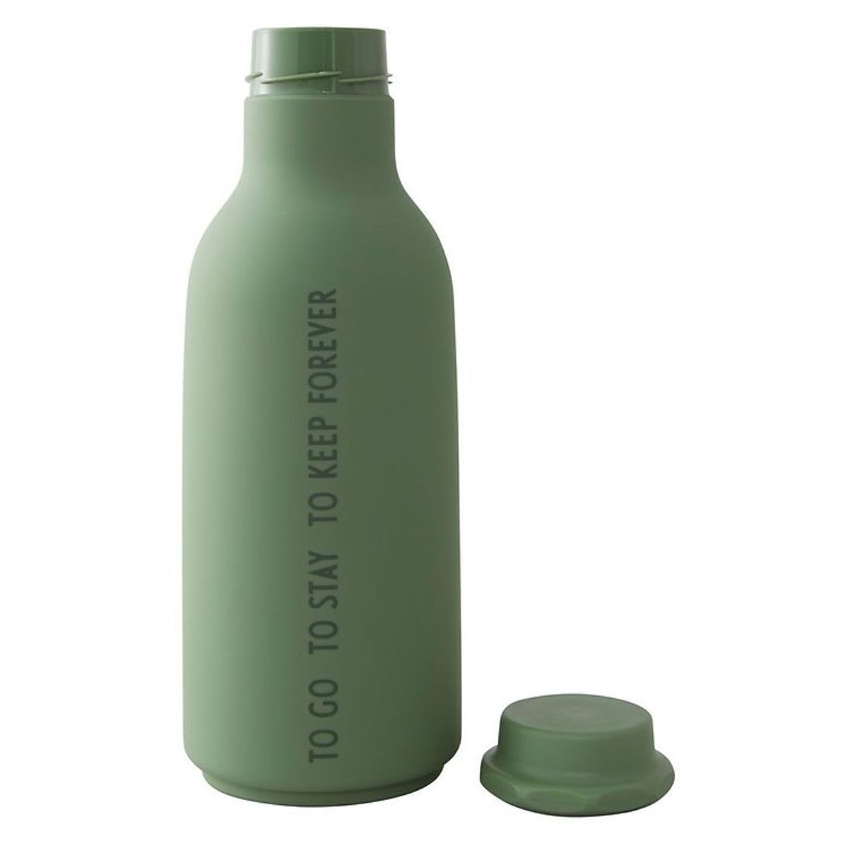 Design Letters Vandflaske - To Go - 500 ml - Grøn m. Tekst