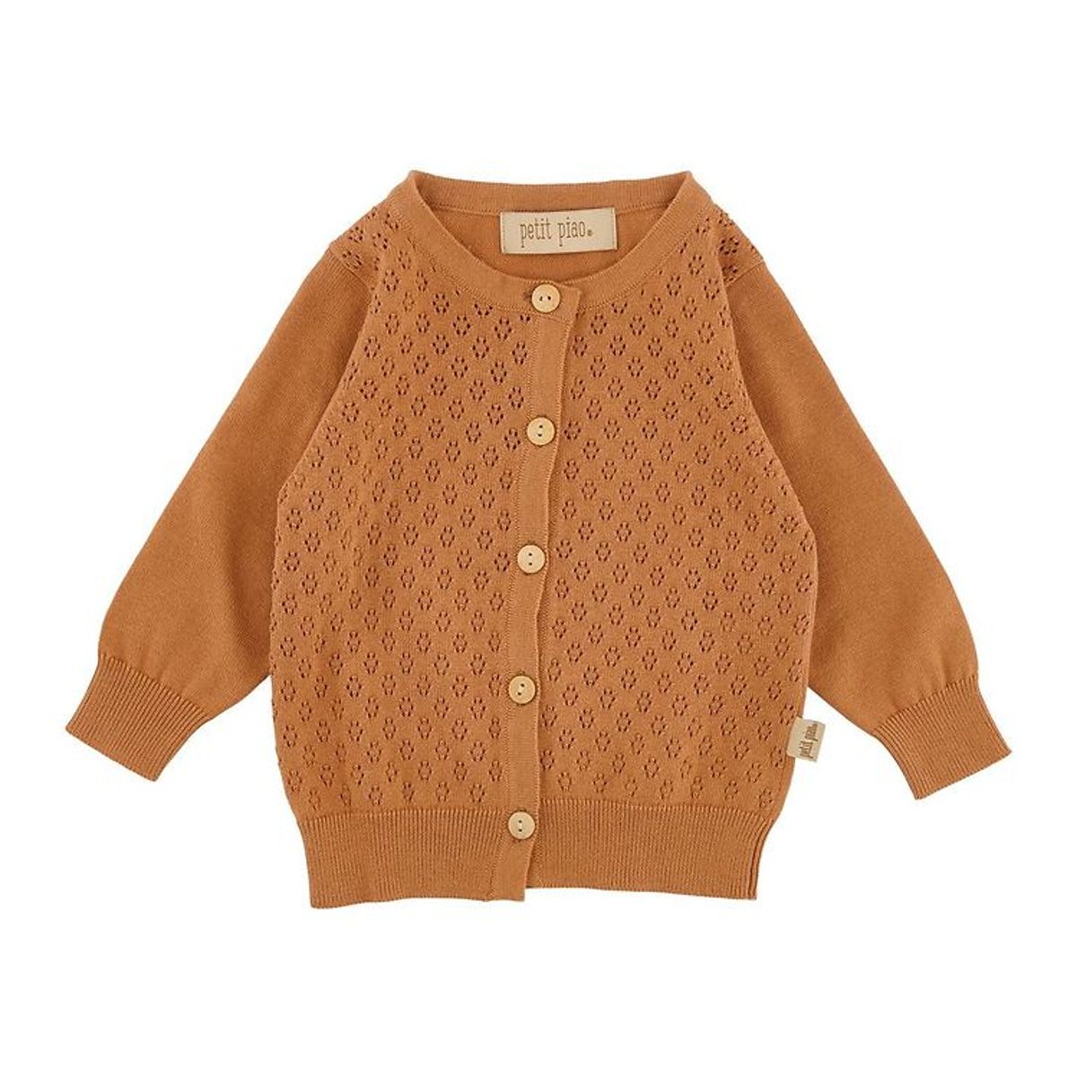 Petit Piao Cardigan - Strik - Camel m. Hulmønster