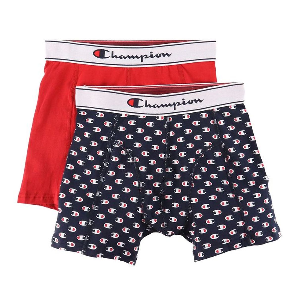 Champion Fashion Boxershorts - 2-pak - Rød/Navy m. Logoer