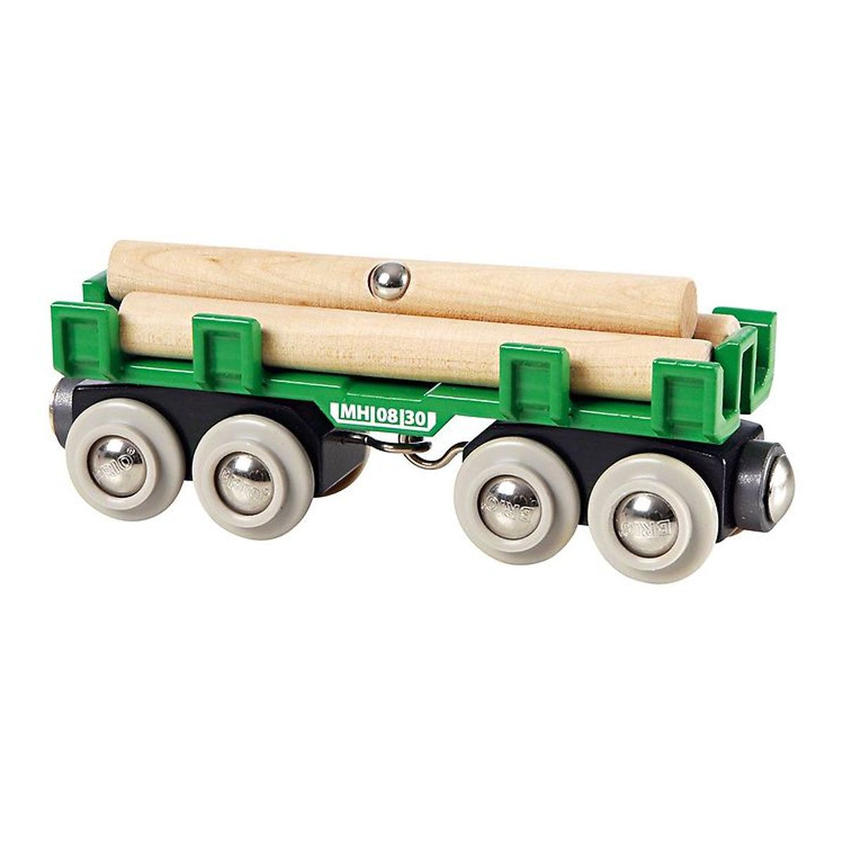 BRIO World Togvogn m. Tømmer - Grøn 33696