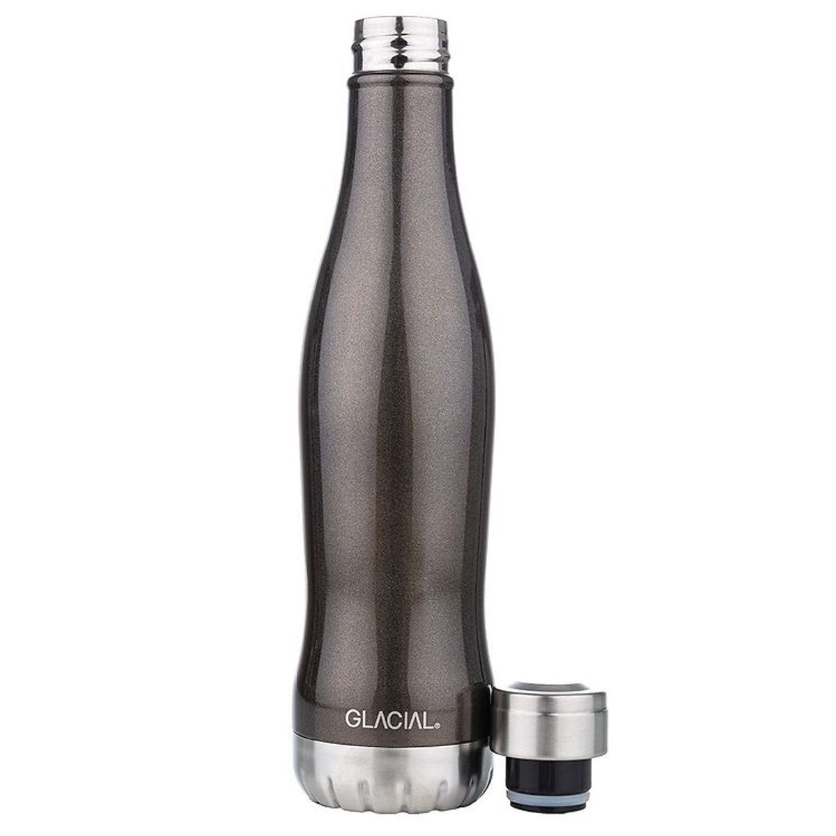 Glacial Termoflaske - 400 ml - Black Metallic