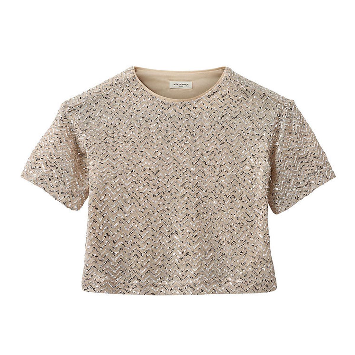 Sofie Schnoor T-shirt - Champagne/Palietter