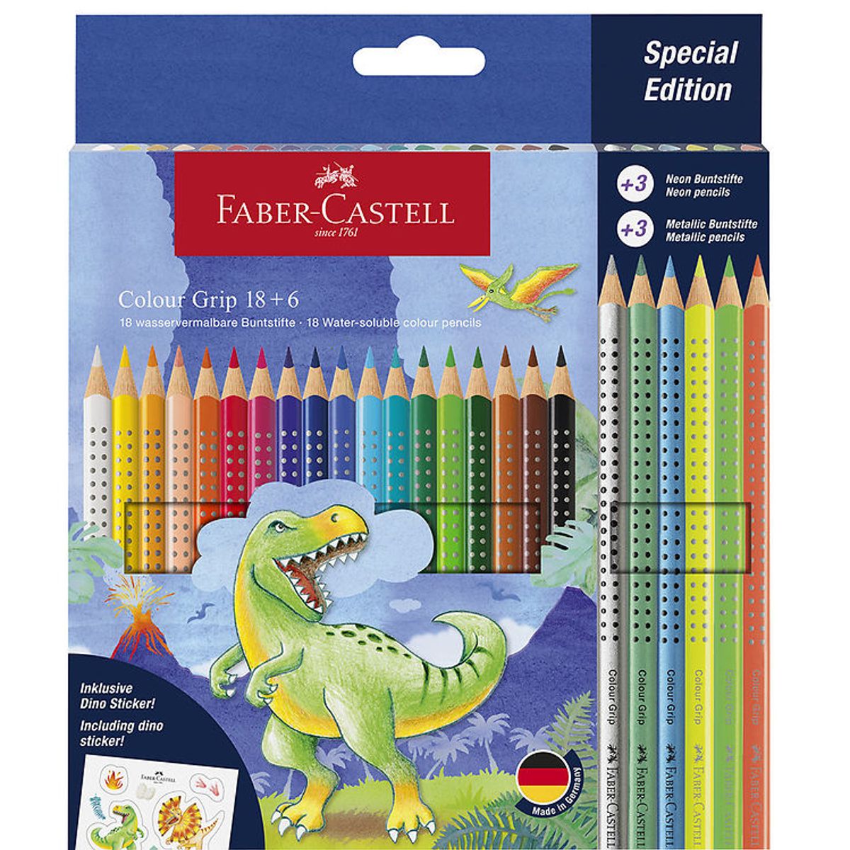 Faber-Castell Farveblyanter - 24 stk. - Grip Dino