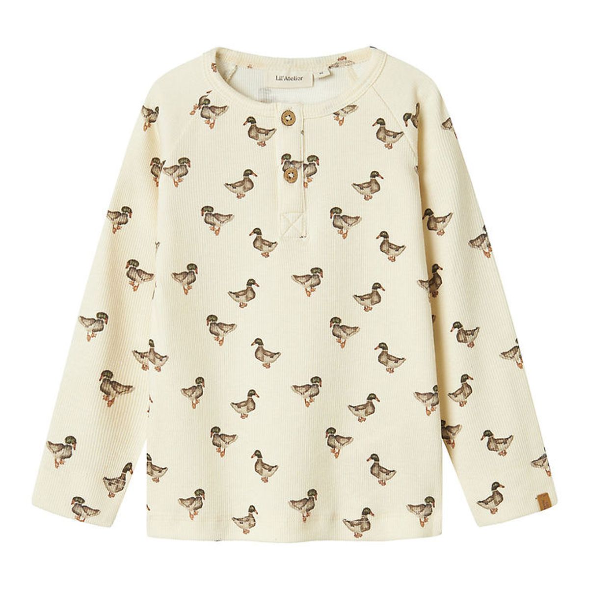 Lil Atelier Bluse - NmmGavo - Rib - Turtledove/DUCK