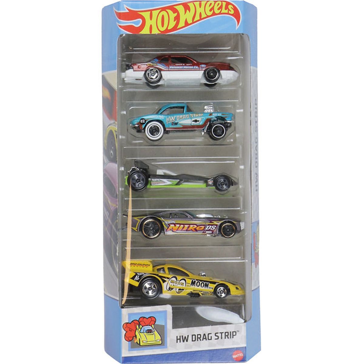 Hot Wheels Biler - 5-pak - HW Drag Strip