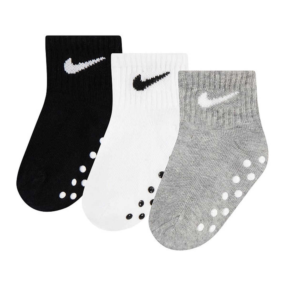 Nike Strømper - 3-pak - Non-Slip - Sort/Hvid/Grå