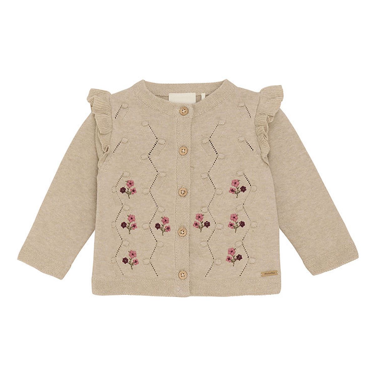 Minymo Cardigan - Strik - Beige Melange