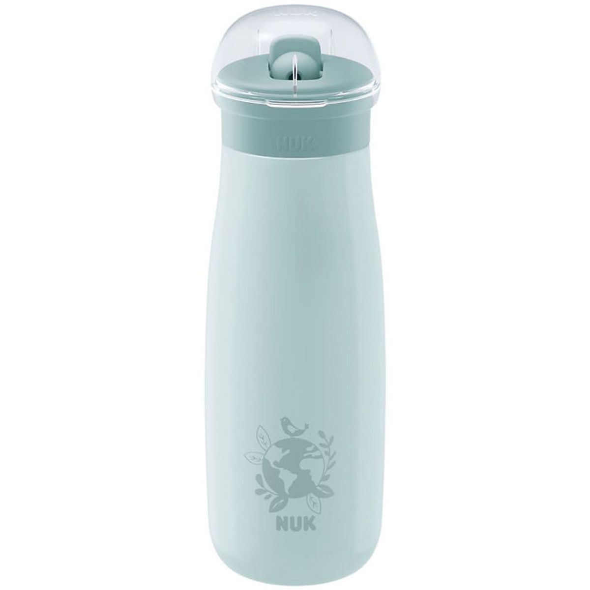 Nuk Drikkedunk m. Sugerør - Mini-Me Flip - 500 ml - Stål - Globe